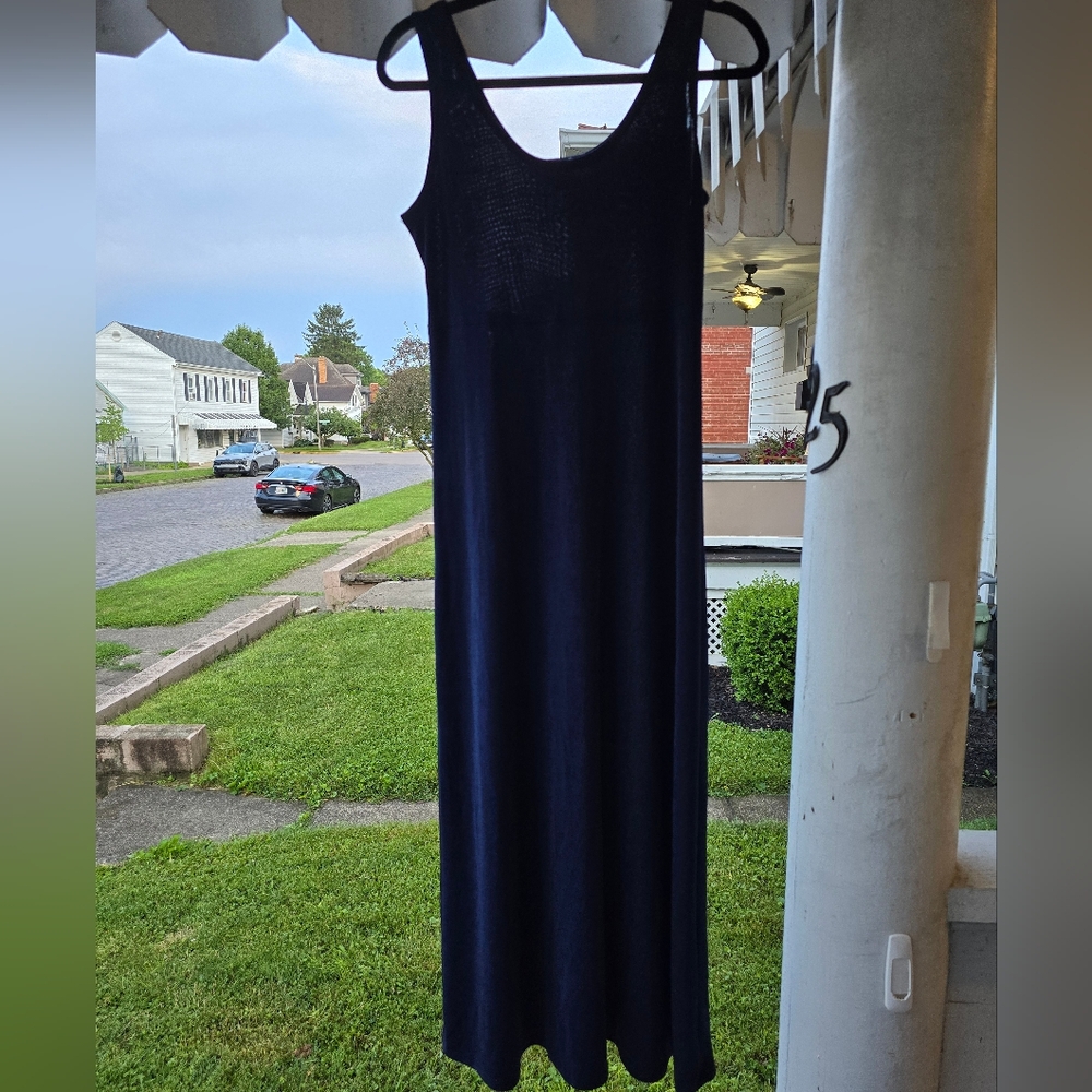 Nina Piccalino Vintage Women's Navy Maxi Dress Tank Dress Tank Top Size 6 Summer